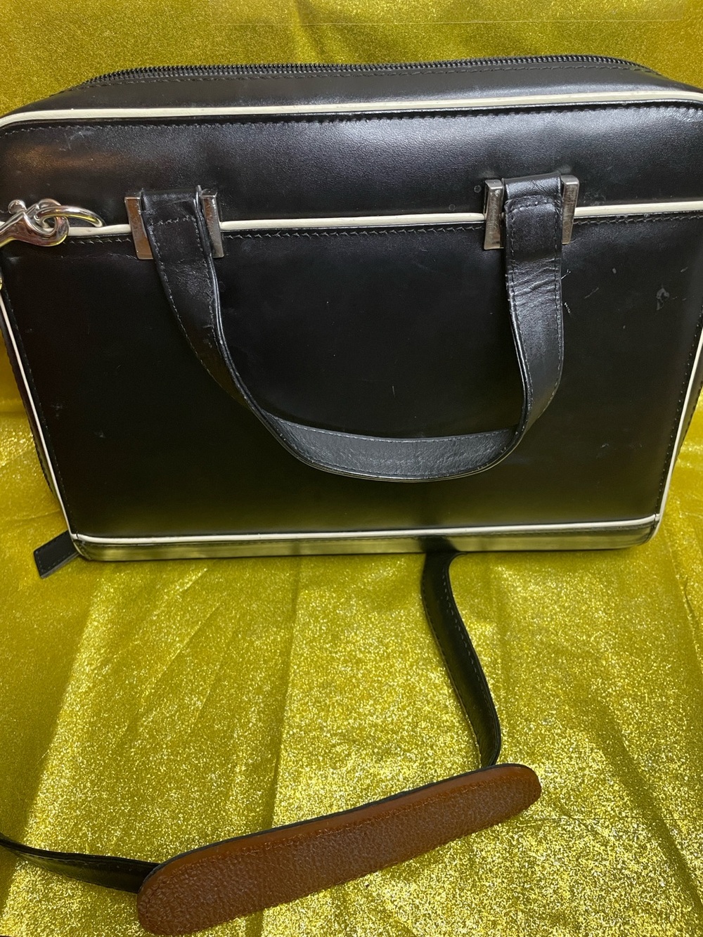 Black Men's Leather vintage Franklin covey planner